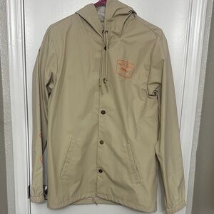 Salty Crew Beige Raincoat with Orange Accents